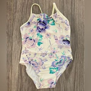 Baby Gap Lavender Floral one piece swimsuit size 3t